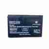 Lightwave 12V 12AH battery front view with printed specifications Sealed maintenance-free battery side profile Battery top view showing terminal layout Installed view in a UPS backup power unit Battery label close-up showing 12V 12AH rating Lightwave 12AH battery alongside solar charge controller