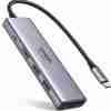 UGREEN CM511 6-in-1 Docking Station with multiple USB 3.0 ports Close-up of UGREEN docking station showing SD/TF card readers UGREEN CM511 Docking Station providing 100W PD charging for laptops USB-C to 3 USB 3.0 and card reader ports on the UGREEN docking station Compact and portable UGREEN CM511 6-in-1 Docking Station UGREEN CM511 Docking Station plugged into a laptop with peripherals connected