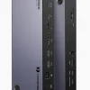 UGREEN U709 Revodok Max 313 docking station on desk setup with dual displays Rear view showing Thunderbolt 4 and HDMI 2.1 ports on UGREEN 25085 Side profile of UGREEN U709 connected to MacBook with multiple devices Top view highlighting all 13 ports of the UGREEN Thunderbolt dock Aluminum design of UGREEN U709 Revodok dock with active cables Product packaging for UGREEN U709 docking station on white background