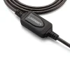 "UGREEN US121 30 m USB extension cable with chipset" "USB 2.0 male to female active cable 30 m length" "Long‑distance USB extender plug and play 30 m" "UGREEN black USB cable chipset amplifier 30 m view" "USB cable extended connection for gaming consoles 30 m" "Active USB 2.0 extension cable for office setup 30 m"