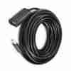 "UGREEN US121 30 m USB extension cable with chipset" "USB 2.0 male to female active cable 30 m length" "Long‑distance USB extender plug and play 30 m" "UGREEN black USB cable chipset amplifier 30 m view" "USB cable extended connection for gaming consoles 30 m" "Active USB 2.0 extension cable for office setup 30 m"