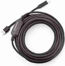 "UGREEN US122 10 m active USB A to B printer cable" "USB 2.0 printer extension cable with chipset 10 m" "Long‑distance active printer cable plug and play" "Black USB A to B cable with amplifier chipset" "Extended connection to printer via USB cable" "Active USB 2.0 cable for scanner or printer"