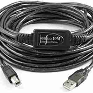 UGREEN US122 USB 2.0 A to B 15M cable coiled neatly Close-up of USB-A male and USB-B male connectors UGREEN 10362 cable connected to a printer from a distant PC UGREEN 15-meter active USB printer cable packaging USB 2.0 active extension cable for printers by UGREEN Office setup using UGREEN US122 15M USB printer cable