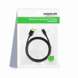 UGREEN US132 0.25m cable close-up showing USB-A and Mini-USB ends UGREEN USB-A to Mini-USB cable connected to a camera Flat lay of UGREEN 10353 cable on a desk setup USB 2.0 Mini-USB cable with compact 25cm design Retail packaging of UGREEN US132 cable UGREEN US132 in use with a GPS unit and power bank
