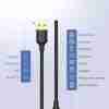 UGREEN US132 0.25m cable close-up showing USB-A and Mini-USB ends UGREEN USB-A to Mini-USB cable connected to a camera Flat lay of UGREEN 10353 cable on a desk setup USB 2.0 Mini-USB cable with compact 25cm design Retail packaging of UGREEN US132 cable UGREEN US132 in use with a GPS unit and power bank