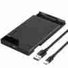 UGREEN US221 2.5” SATA to USB 3.0 Enclosure top view Close-up of drive inserted into UGREEN 30719 case USB 3.0 cable attached to UGREEN external HDD case Tool-free slide-in design of UGREEN US221 UGREEN SATA enclosure with LED power indicator UGREEN US221 product packaging and cable