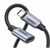 UGREEN US372 USB-C 3.1 Extension Cable side view Close-up of male and female USB-C connectors UGREEN 30205 connected to USB-C laptop UGREEN USB-C extension used with docking station Braided UGREEN 0.45m cable in use Retail packaging of UGREEN US372 10Gbps USB-C extension cable