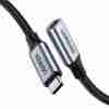 UGREEN US372 USB-C 3.1 Extension Cable side view Close-up of male and female USB-C connectors UGREEN 30205 connected to USB-C laptop UGREEN USB-C extension used with docking station Braided UGREEN 0.45m cable in use Retail packaging of UGREEN US372 10Gbps USB-C extension cable