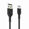 BELKIN CABLE BOOST CHARGE USB-A to USB-C BRAIDED 1m - BLACK CAB002BT1MBK