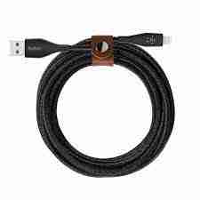 Alternative view of Belkin Cable duratek plus lightning to usb A with strap 1m - Black F8J236BT04