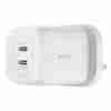 BELKIN DUAL 65W USB-C PD GAN WALL CHARGER WITH PPS, 65W SINGLE PORT USE, PD 45W, PD 20W DUAL PORT USE
