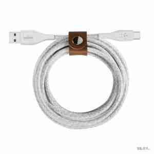 BELKIN CABLE DURATEK PLUS USB-C to USB-A WITH STRAP 1m - WHITE F2CU069BT04