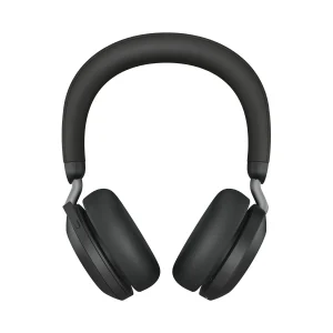 Jabra Evolve2 75 wireless stereo headset with 8-microphone boom, active noise cancellation, and busylight