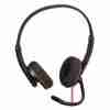 Side view of Poly Blackwire 3220 headset showing cushioned ear pads and adjustable headband