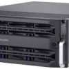 Hikvision DS-A81024S front view Hikvision 24-slot storage system rackmount DS-A81024S rear panel with ports Hikvision enterprise surveillance storage server Hikvision DS-A81024S with hard drives installed Hikvision 24-bay storage solution for CCTV