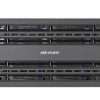 Hikvision DS-A81024S front view Hikvision 24-slot storage system rackmount DS-A81024S rear panel with ports Hikvision enterprise surveillance storage server Hikvision DS-A81024S with hard drives installed Hikvision 24-bay storage solution for CCTV