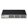 D-Link DES-1024D/B front panel with 24 Fast Ethernet ports Side view of fanless metal chassis on DES-1024D/B switch DES-1024D/B rack-mounted in a 19-inch cabinet LED status indicators on D-Link DES-1024D/B front panel DES-1024D/B desktop setup connecting office PCs and printers Top view of D-Link DES-1024D/B unmanaged switch in a small office