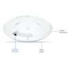 U7-LR access point size comparison showing compact round design
