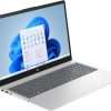 HP 15-fd0250wm laptop front view HP 15-fd0250wm open showing keyboard HP 15-fd0250wm left side ports HP 15-fd0250wm right side angle HP 15-fd0250wm closed lid silver finish HP 15-fd0250wm 15.6-inch display