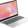 HP 15-fd0558nia front view with screen on HP 15-fd0558nia open showing keyboard and touchpad HP 15-fd0558nia left side ports HP 15-fd0558nia right side angle HP 15-fd0558nia closed natural silver lid HP 15-fd0558nia 15.6-inch display