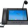 Fanvil A320i touch console IP phone front view Fanvil A320i 10-inch touchscreen VoIP phone Fanvil A320i paging console with gooseneck microphone Fanvil A320i Android IP phone interface display Fanvil A320i desk phone with programmable DSS keys Fanvil A320i enterprise communication console