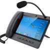 Fanvil A320i touch console IP phone front view Fanvil A320i 10-inch touchscreen VoIP phone Fanvil A320i paging console with gooseneck microphone Fanvil A320i Android IP phone interface display Fanvil A320i desk phone with programmable DSS keys Fanvil A320i enterprise communication console