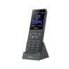 Fanvil W620W portable WiFi phone front view Fanvil W620W wireless SIP handset display Fanvil W620W rugged VoIP handset with belt clip Fanvil W620W WiFi 6 enterprise phone Fanvil W620W push-to-talk VoIP handset Fanvil W620W Bluetooth wireless IP phone