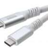 VENTION USB 3.2 GEN 2 C MALE TO C MALE 1M WHITE ALUMINIUM ALLOY TYPE-TRGWF - Image 4