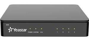 Yeastar S20 VoIP PBX front view Yeastar S-Series S20 office phone system Yeastar S20 PBX installed in small business setup S20 PBX ports and connectivity interface Yeastar IP PBX desktop installation Yeastar S20 communication server device