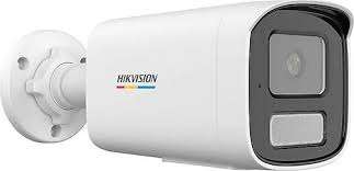 Hikvision 2MP ColorVu bullet camera outdoor نصب DS-2CD1T27G2H-LIUF security camera front view Hikvision ColorVu night vision full color image example Outdoor IP67 Hikvision bullet CCTV camera mounted Smart hybrid light security camera Hikvision model Hikvision surveillance camera with built-in microphone