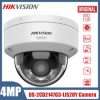 Hikvision 4MP ColorVu dome camera front view DS-2CD2147G3-LIS2UY ceiling mounted installation Smart hybrid light night color surveillance example Hikvision vandal resistant dome camera outdoor setup Wide angle 2.8mm lens CCTV coverage view IP67 waterproof dome camera security system