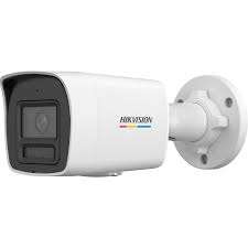 Hikvision 6MP ColorVu bullet camera front view Hikvision DS-2CD1067G2H outdoor security camera installed ColorVu night full color surveillance example Hikvision hybrid light camera white light mode Bullet CCTV camera weatherproof design IP67 Hikvision 4mm lens wide angle security camera