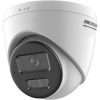 Hikvision 6MP ColorVu turret camera close view DS-2CD1367G2H turret camera ceiling installation ColorVu night vision full color footage example Hikvision hybrid light turret camera illumination modes Weatherproof turret CCTV camera outdoor setup Hikvision 4mm turret lens wide coverage