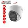 Hikvision 6MP ColorVu turret camera close view DS-2CD1367G2H turret camera ceiling installation ColorVu night vision full color footage example Hikvision hybrid light turret camera illumination modes Weatherproof turret CCTV camera outdoor setup Hikvision 4mm turret lens wide coverage