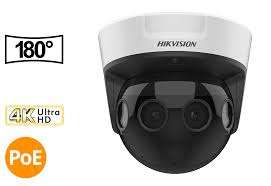 Hikvision DS-2CD6924GO-HIS 8MP PanoVu camera Hikvision 180 degree panoramic security camera Hikvision multi-lens outdoor IP camera Hikvision PanoVu 8MP surveillance camera Hikvision panoramic CCTV camera with IR Hikvision DS-2CD6924GO-HIS network camera