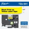 TZ2-641 Brother 18mm Black on Yellow Tape cartridge