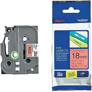 Brother TZe-441 Tape black text on red laminated label tape