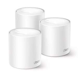 TP-Link Deco X10 AX1500 Whole Home Mesh WiFi System with three mesh units for extended coverage