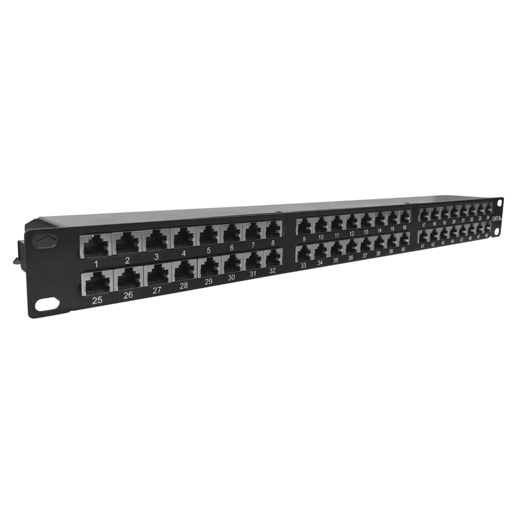 APKR Cat 6 48 Port Patch Panel Loaded