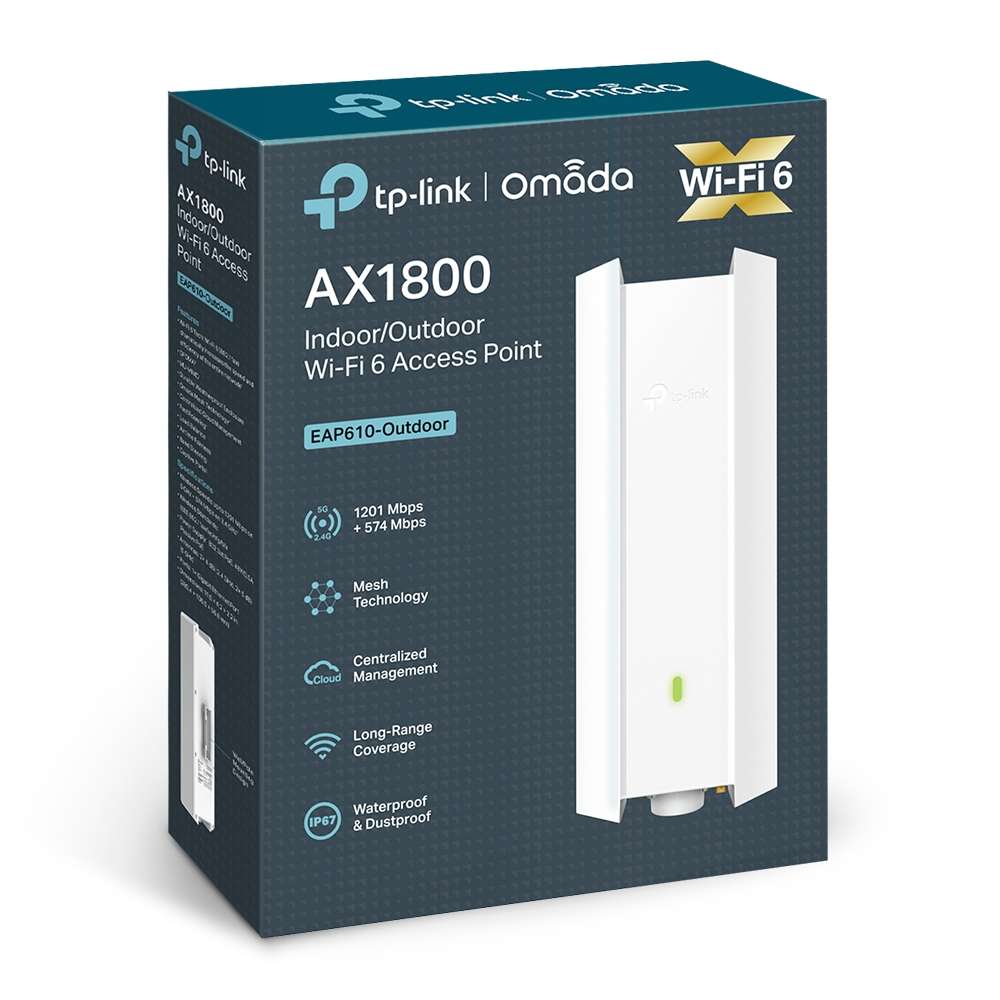 TP-Link EAP610-Outdoor AX1800 Indoor/Outdoor Wi-Fi 6 Access Point