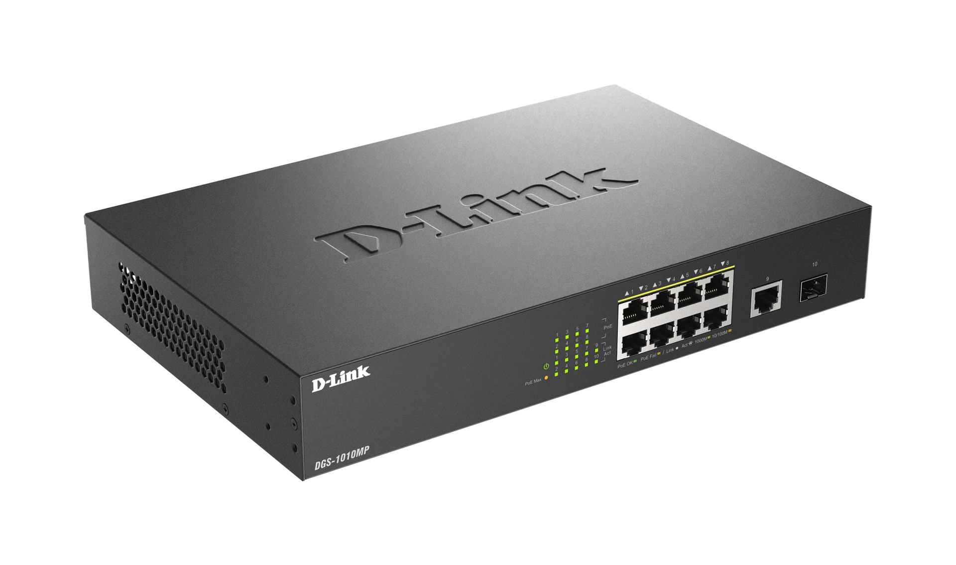 D-Link DGS-1010MP Gigabit PoE Switch with 10 Ports - Image 2