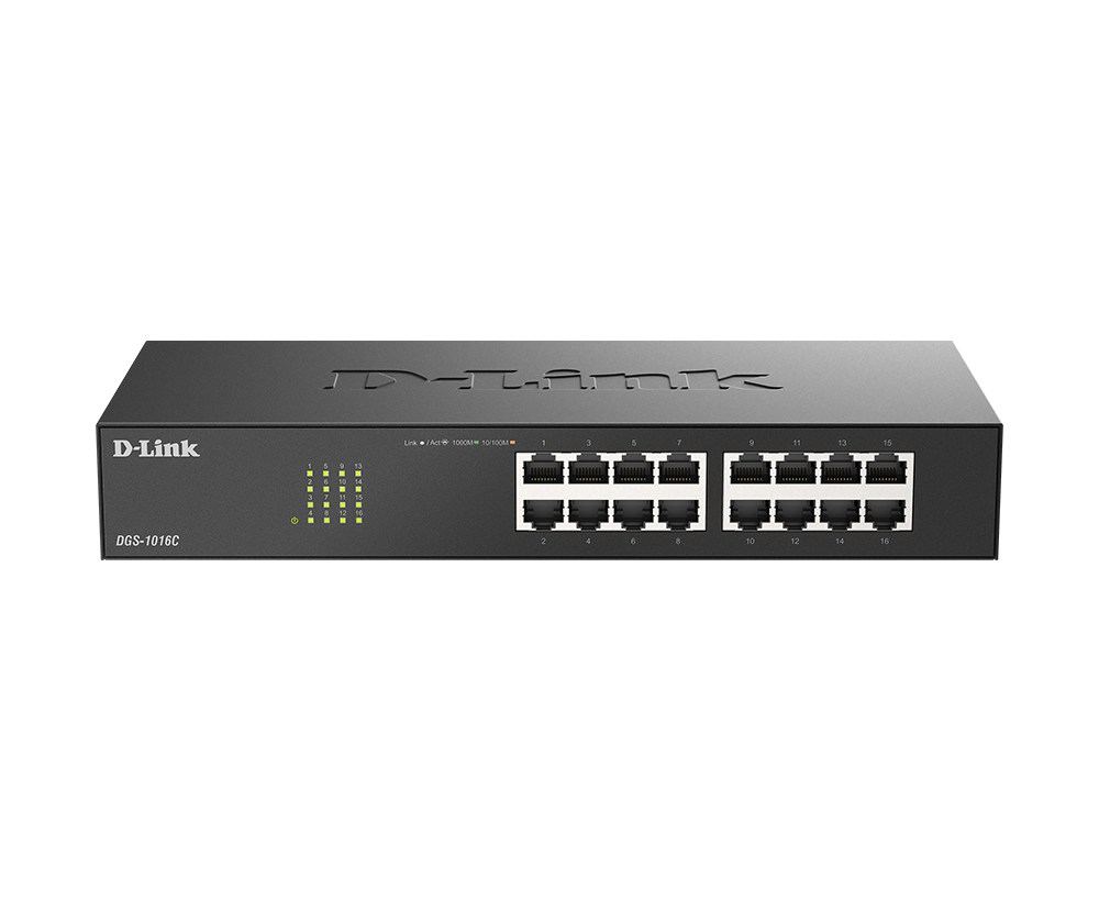 DGS-1016C 16-Port Gigabit Unmanaged Switch