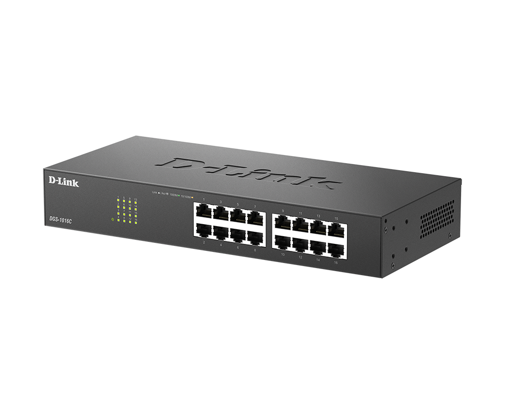 DGS-1016C 16-Port Gigabit Unmanaged Switch right